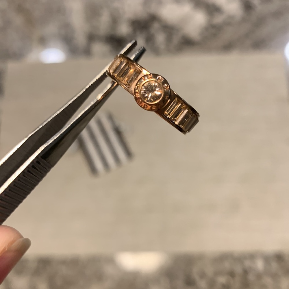 Henri Bendel Rose Gold Baguette Ring Size 8
